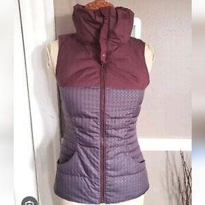 Lululemon Athletica Red Quilted Puffer Vest, Goose Down Fill